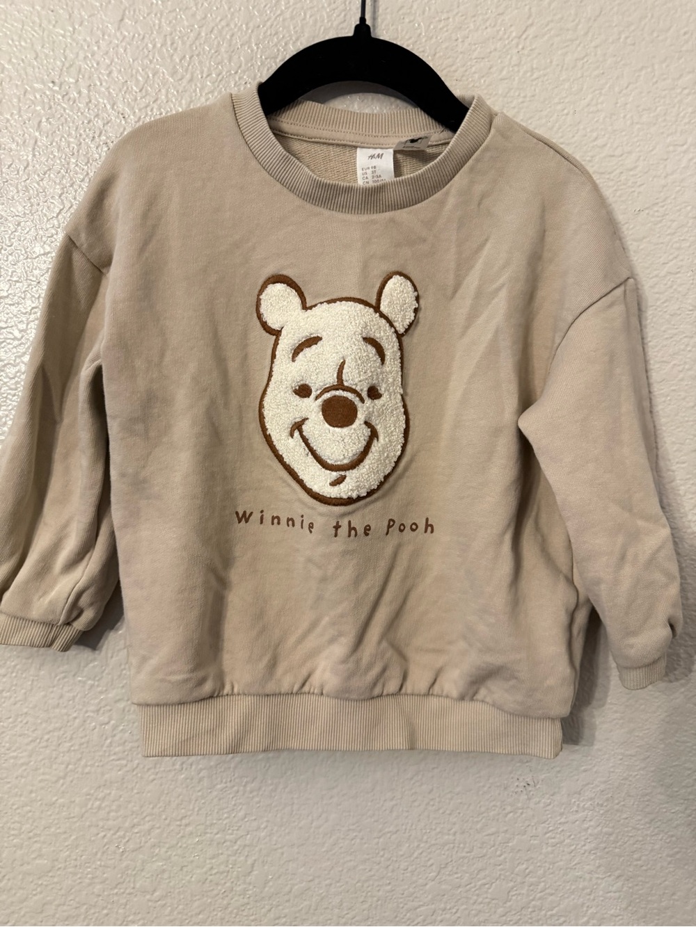 H&M Kids Beige Winnie the Pooh Sweatshirt